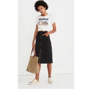 Madewell Zip midi skirt 27